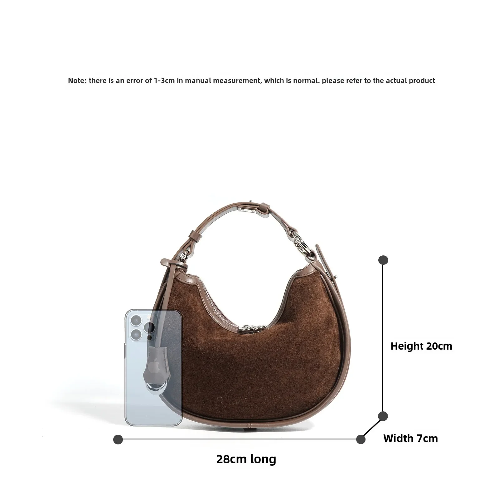 Half Moon Bags Women Luxury Designer Handbags Suede Cowhide Patchwork Shoulder Crossbody Bag Retro Underarm Bag for Fall Winter