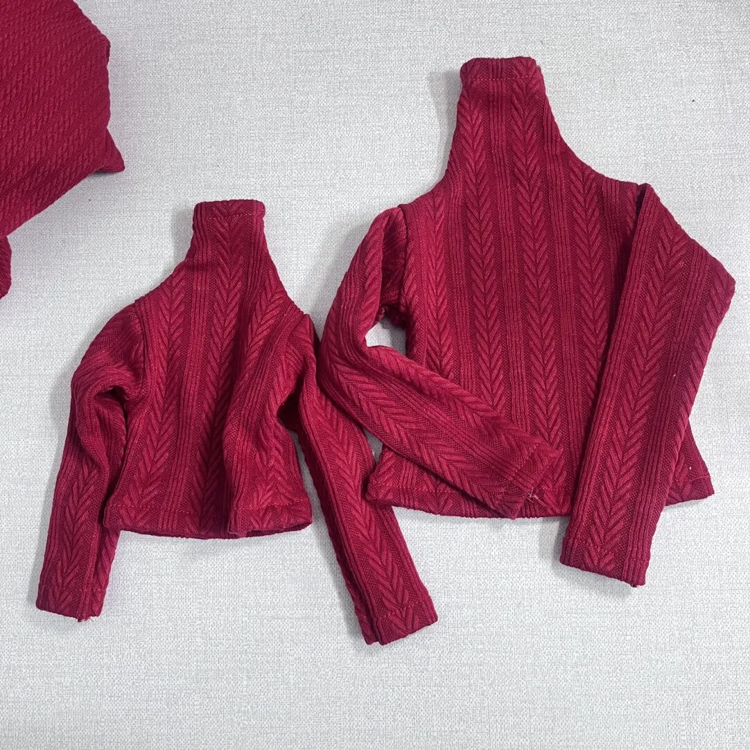 Ubranka dla lalek 1/3, pasujące na lalki BJD o wysokości 75 cm i 77 cm, sweter z dzianiny z wysokim kołnierzem, miękki, elastyczny, zabawki do przebierania, akcesoria dla lalek, bez lalki.