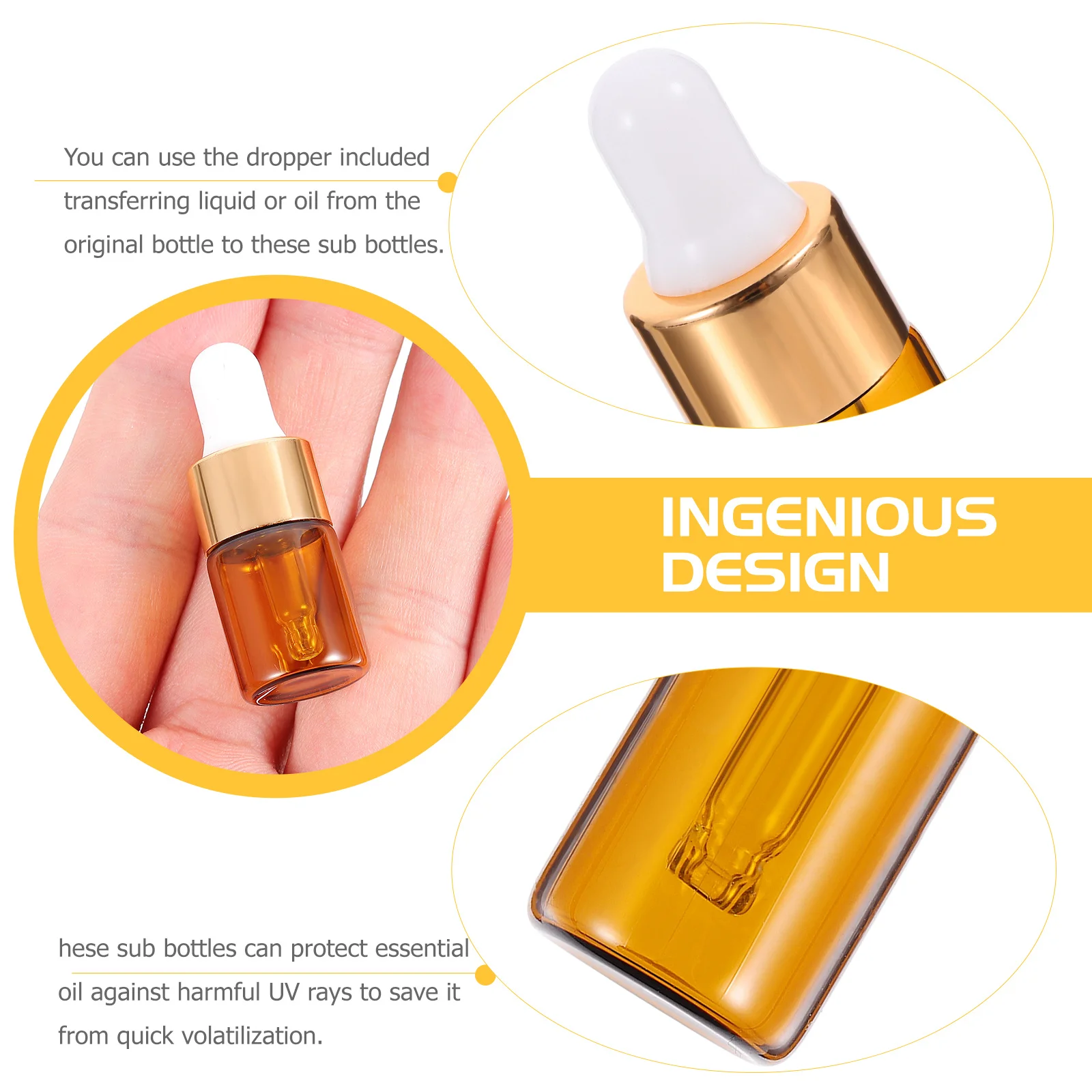 

30Pcs Portable Mini Glass Dropper Bottle Essential Oil Holder Travel Storage Bottle Dispenser Essential Oil Holder