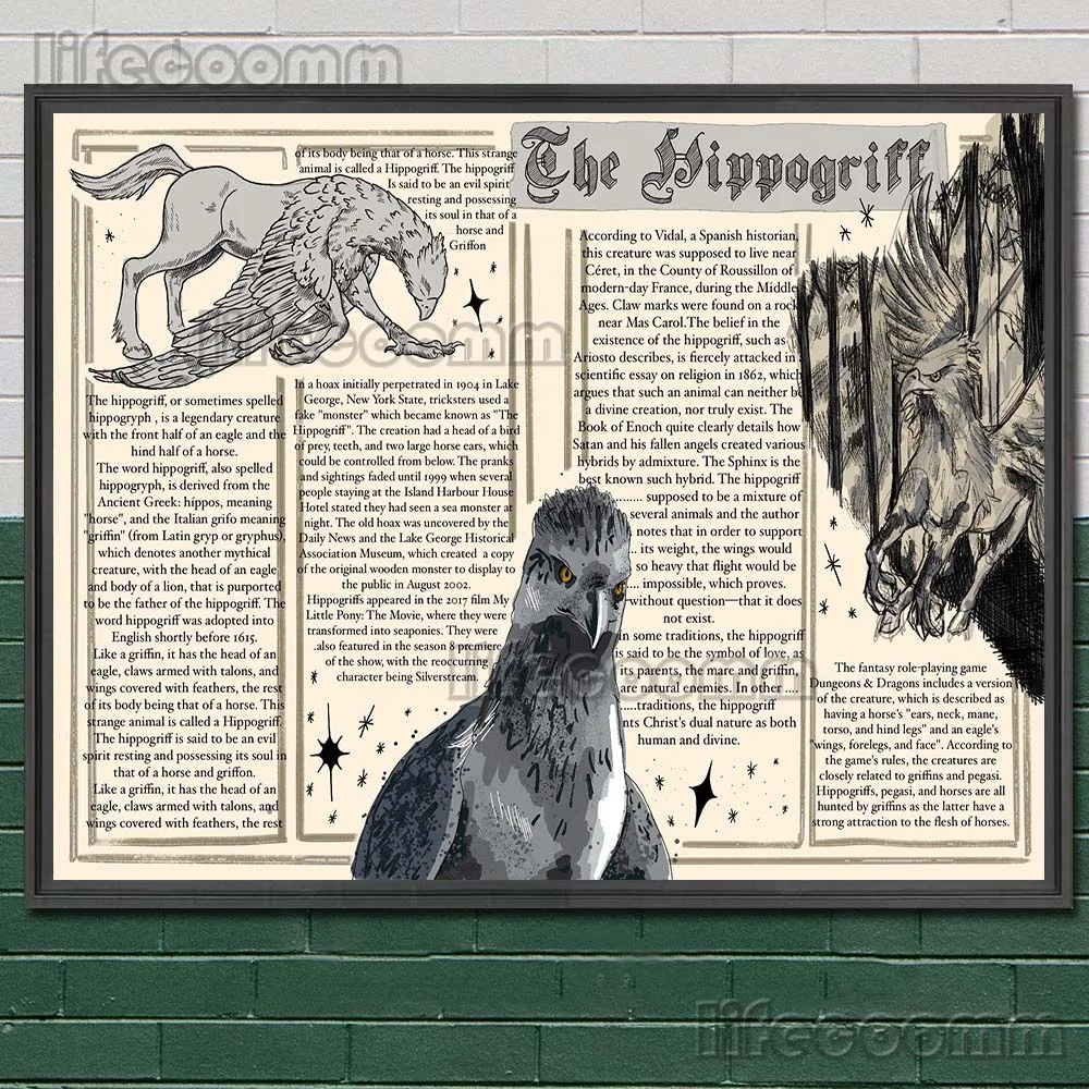 Wizardry Herbology And Botany Wall Art Canvas Print Mythical Creatures Phoenix And Witchcraft Spellbook Art Poster Print Decor