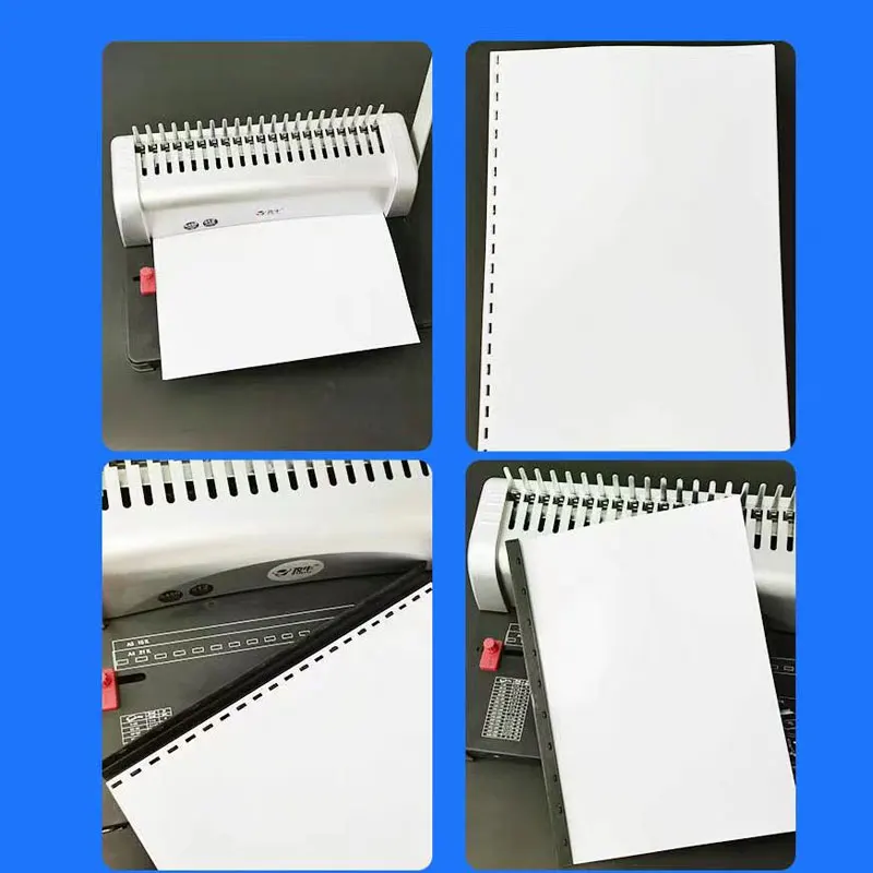 30pcs/Lot Black Plastic Binding Strips 5-10mm PVC Aprons 10 Holes A4 Comb Binding Machine Suppliers  Multi-size for Office File