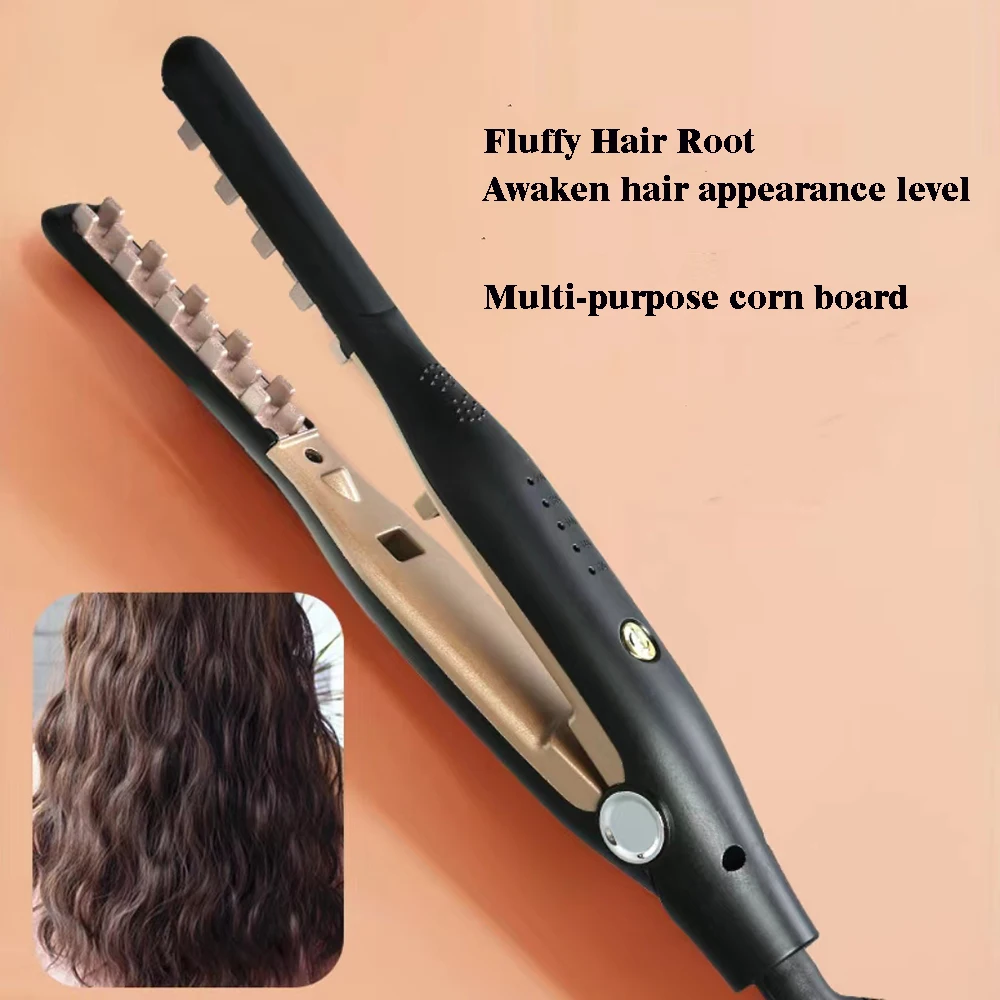 3D Grid Hair Crimper Iron Volumizer Ceramic Professional Hair Fluffy Corrugated Curler Flat Iron Corn Hair Splint