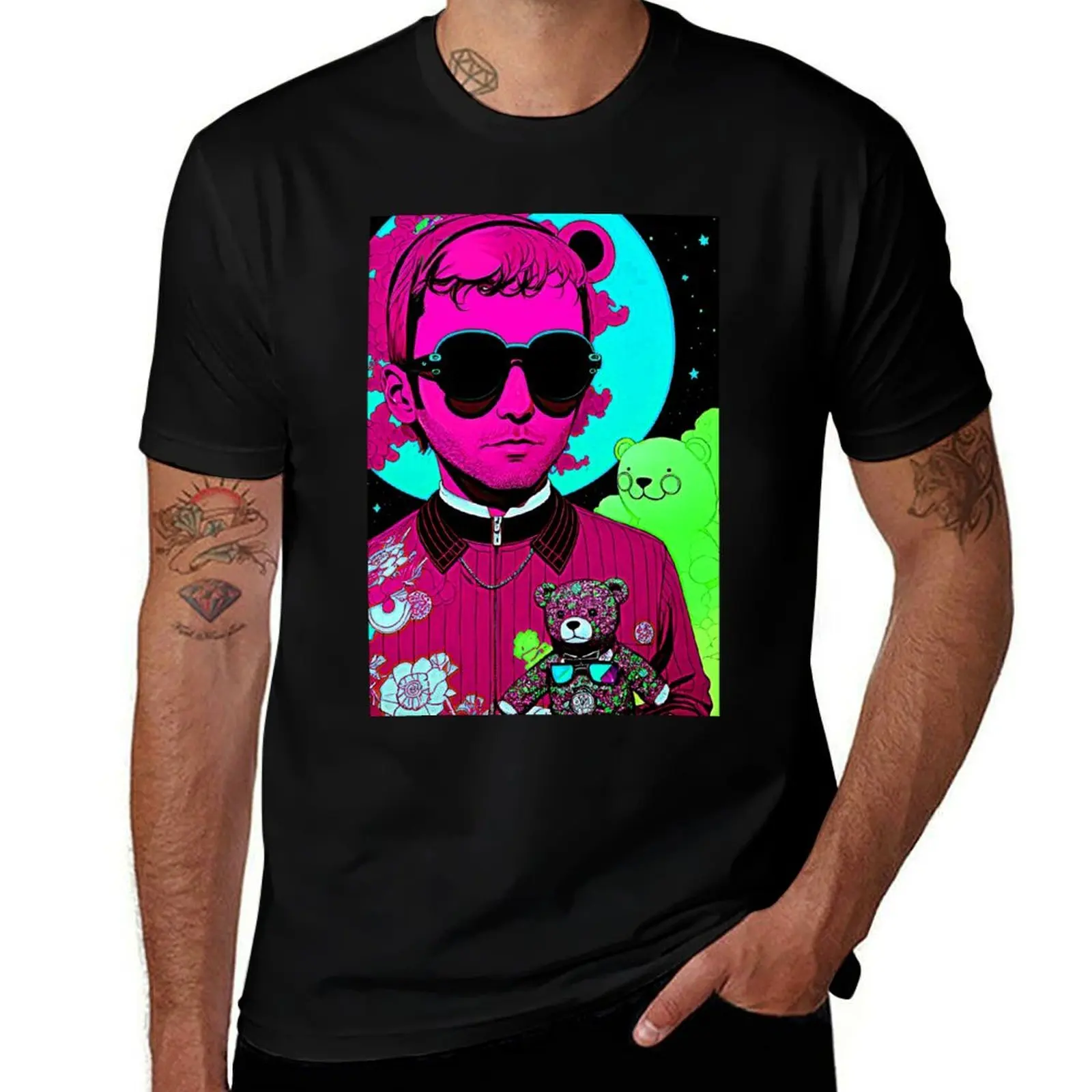 

DJF Retrowave Collection T-Shirt anime Louboutins Short sleeve tee men graphic t shirts