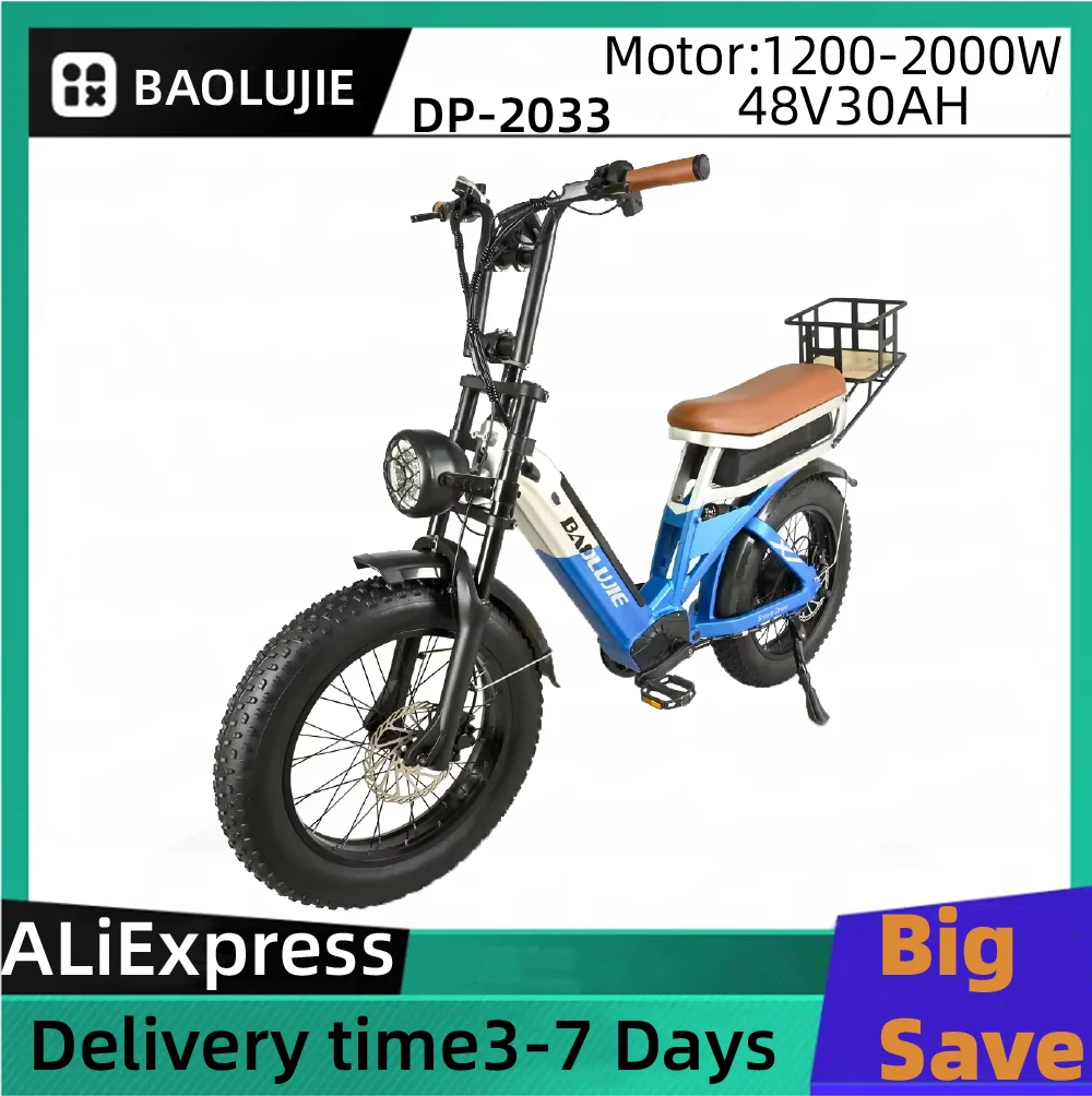 

BAOLUJIE DP-2033 20inch Fat Tire E-Mountain bike 1200-2000W Motor Electric bicycle 48V30Ah battery City Commuter Electric Bike