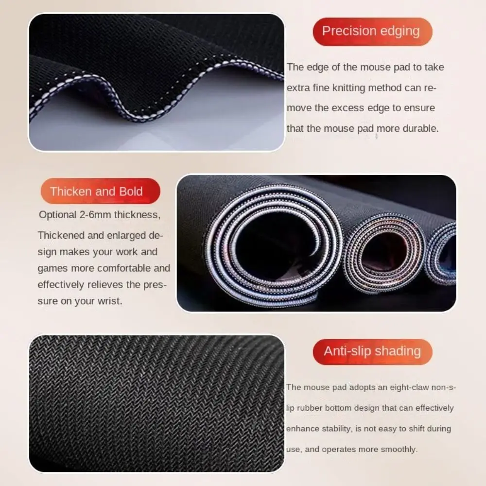 

Creative 2025 Calendar Mouse Pad Smooth 80x30cm 90x40cm Gaming Mouse Pad Stitched Edge Thickened Non-Slip Desk Mat Home Office
