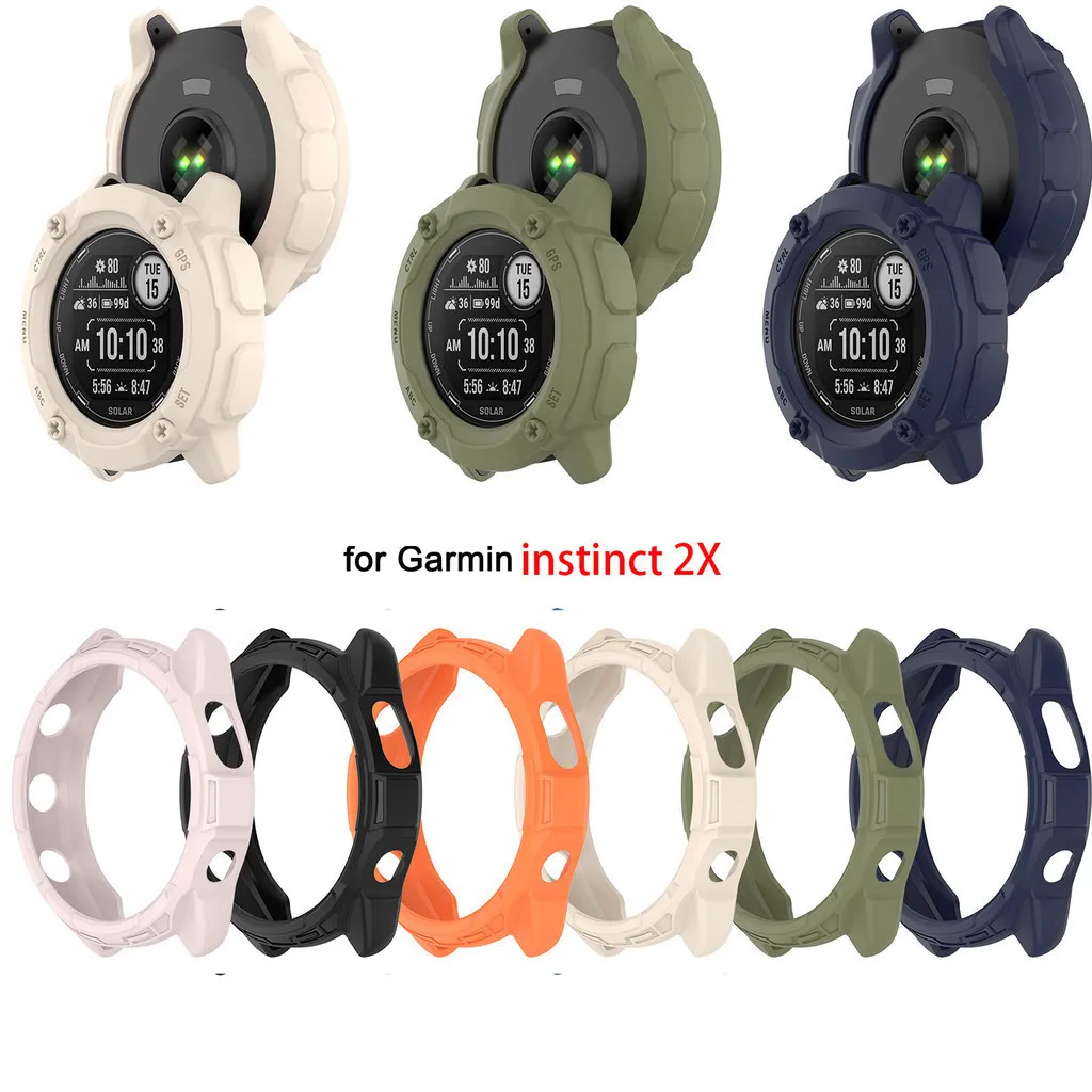 Soft TPU Case Cover For Garmin Instinct 2X Slim Watch Screen Protector Protective Bumper Shell