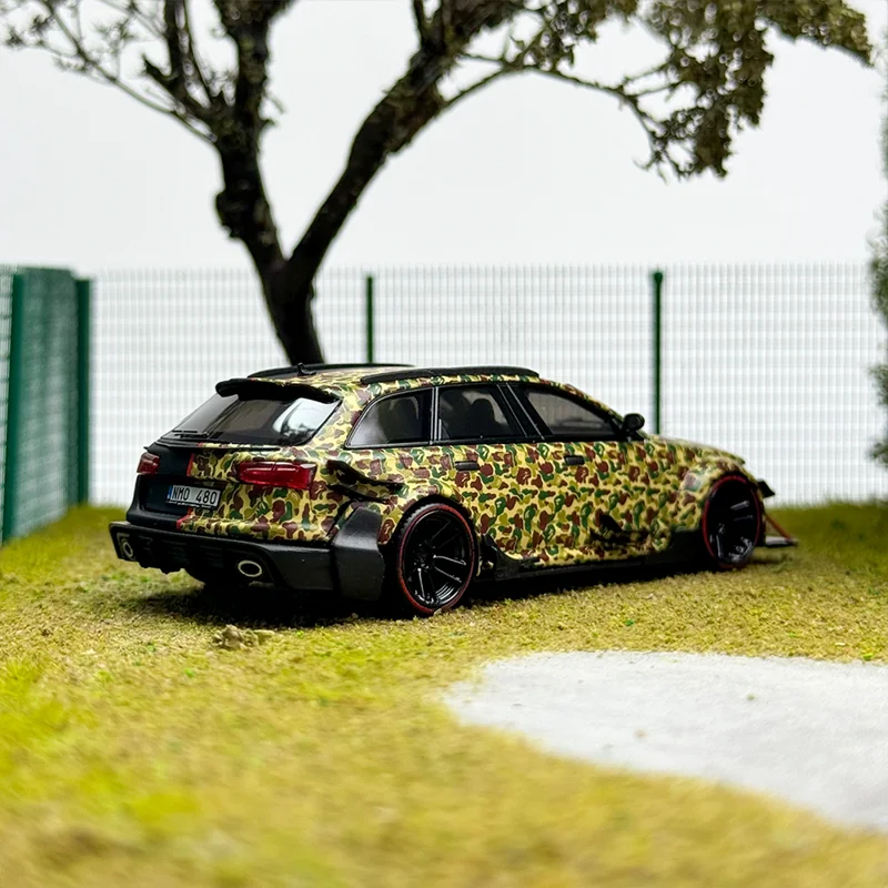 1:64 Jec Audi Rs6 Earthenware Jar Travel Dtm Limited Edition Simulation Resin Miniature Car Model Custom Children'S Toy Ornament