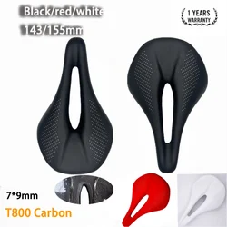 Selle de vélo confortable en fibre de carbone PU pour homme, siège de vélo de montagne, vélo de route, VTT, piste de vélo, siège de poupée, rouge, blanc, nouveau, 2021