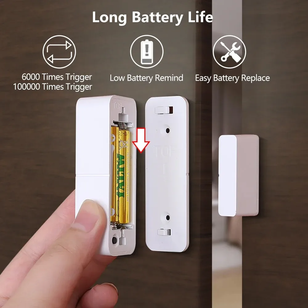 Tuya WiFi Door Sensor Window Contact Open Close Tuya APP Remote Control Compatible With Alexa Google Assistant