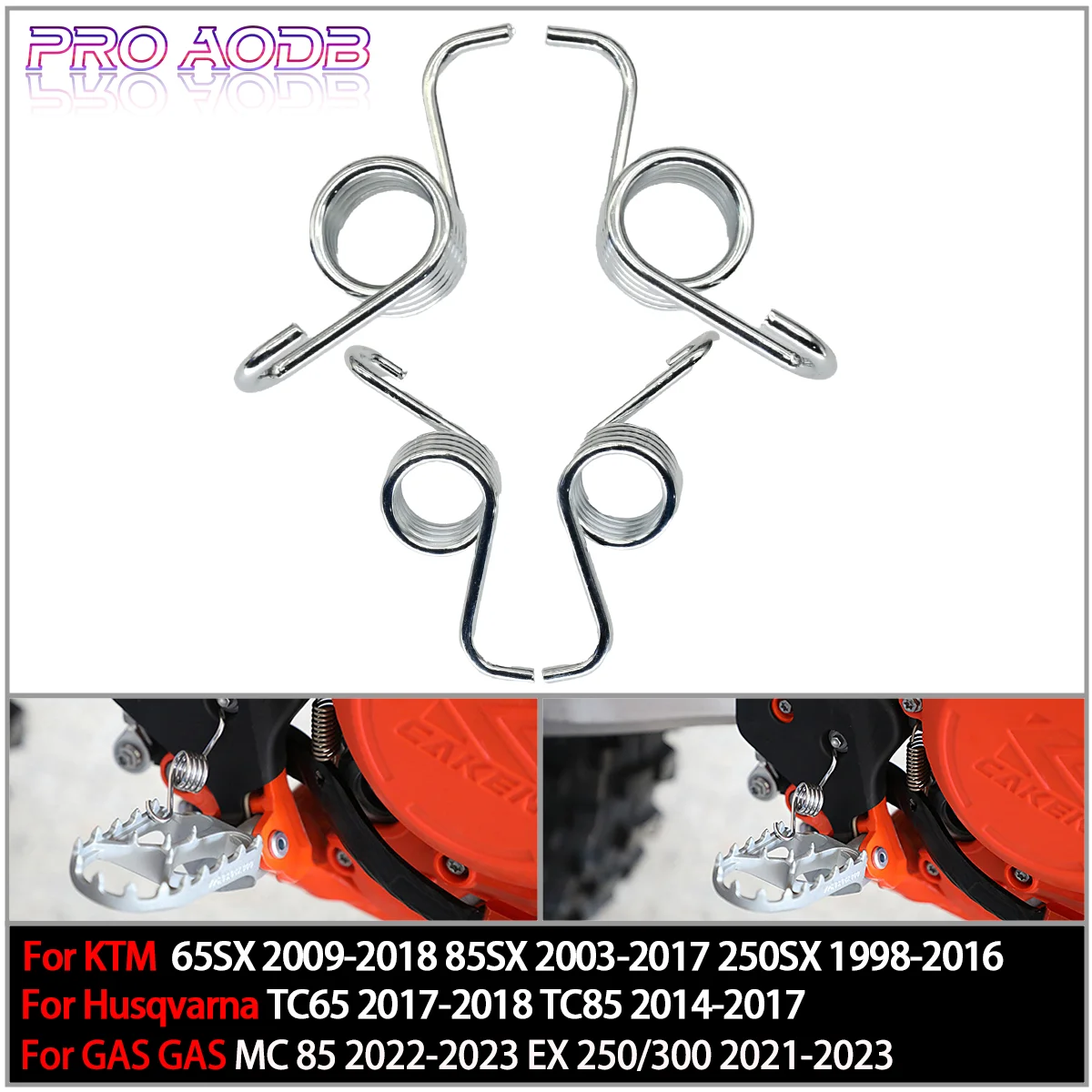 Motorcycle Footpegs Foot Pegs Footrest Spring For KTM EXC EXCF XC XCF XCW XCFW SX SXF Husqvarna TC FC FE TE 125-500 1998-2023