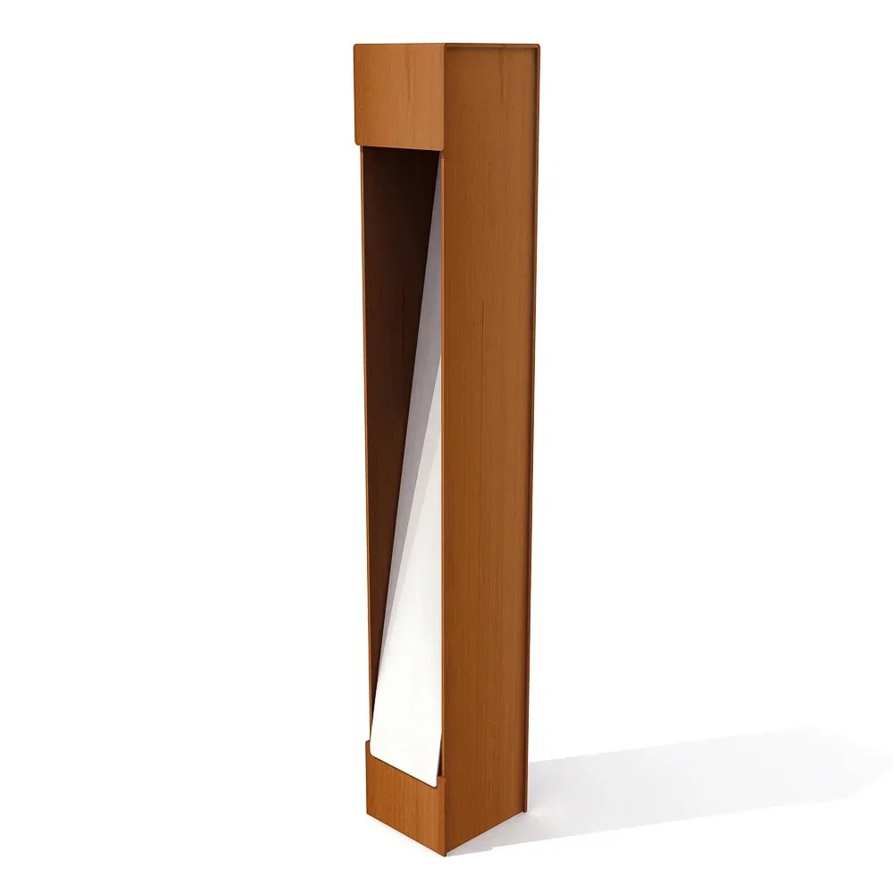 Landscape Corten Metal Bollard Lamp With Solar