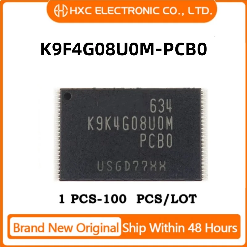 

1PCS/10PCS/50PCS/100PCS K9F4G08U0M K9F4G08U0M-PCB0 TSOP-48 Brand New Original IC CHIP