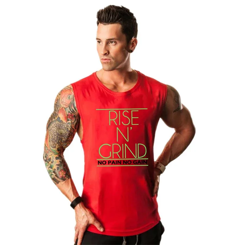 Brand Stringer Muscle Sport Vest Gym Tank Top Men Summer Clothing Running Workout Fashion Fitness Singlets Sleeveless Shirt