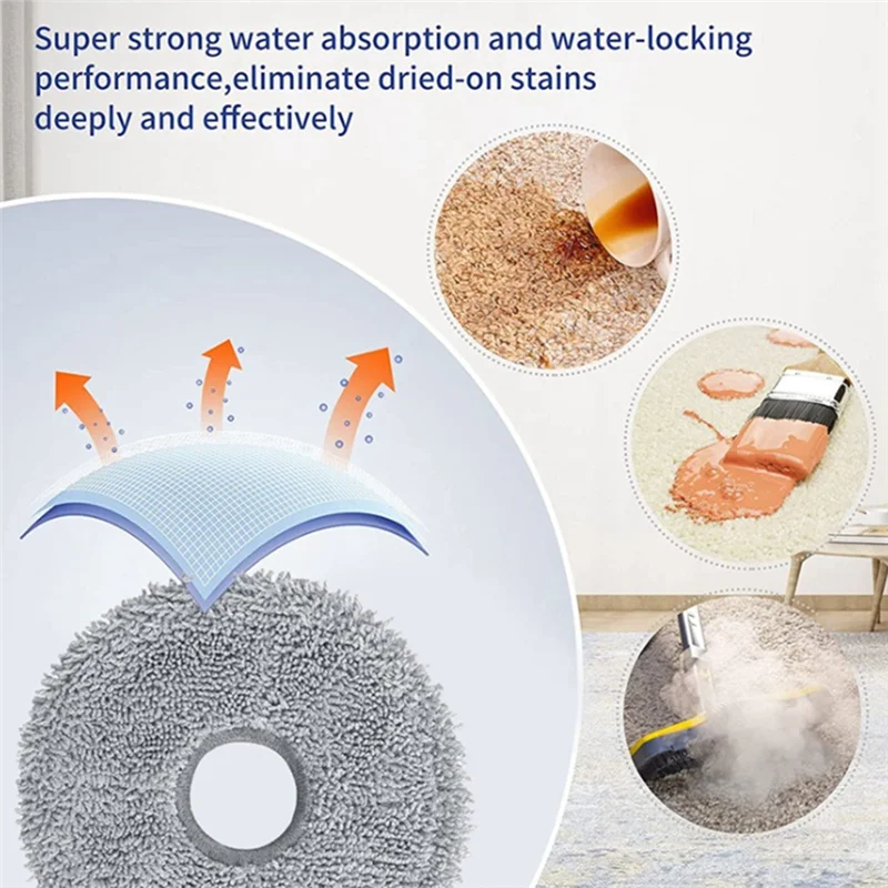 A74G-6 шт. накладка для швабры для Xiaomi X20/X20 Plus, запасные части для пылесоса, запасные подушечки для швабры