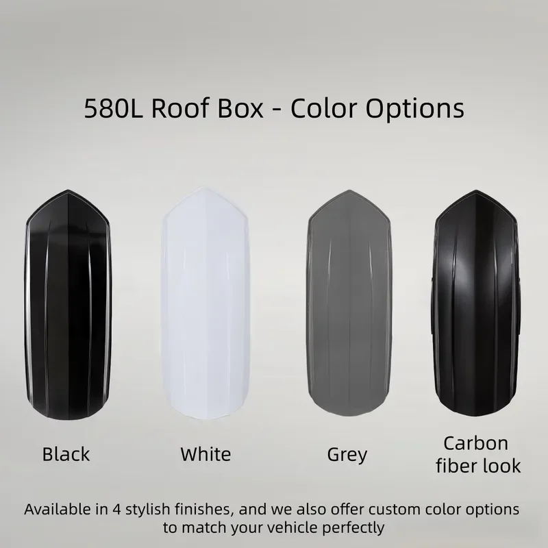 600L Universal Car Roof Box Waterproof Storage Container for Travel SUV Sedan MPV Auto Top Luggage Carrier Hard Shell Case
