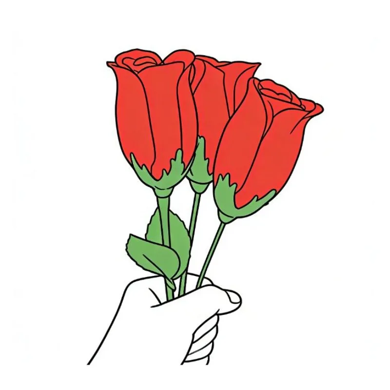 

Фокус с цветком: три розы из одной, магический реквизит для уличных и сценических представлений, иллюзия, ментализм, развлечение