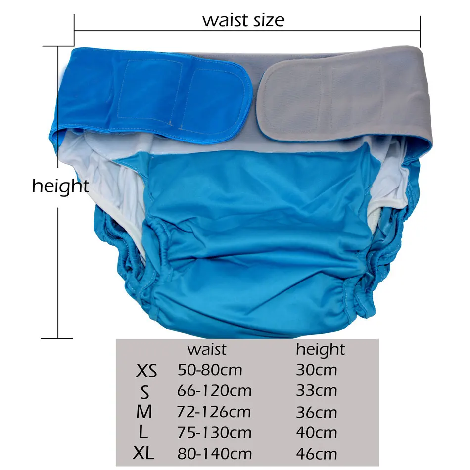 EEZKOALA Reusable Adult Diaper for Old People and Disabled Super Large Size Adjustable TPU Coat Waterproof Incontinence Pants