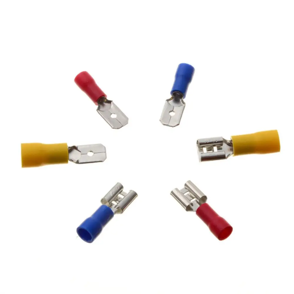 Insulated Spade Terminals Seal Red Blue Yellow Insulated Butt Connector Plug Crimp Female Crimping Terminals Electrical Wiring