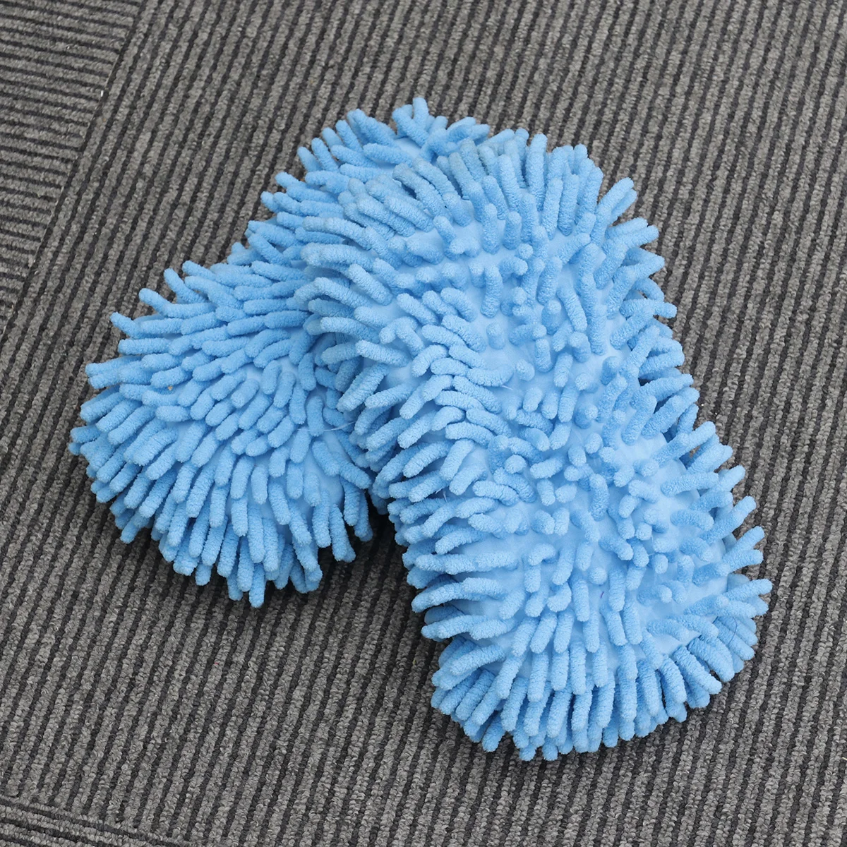 2pcs Ultrafine Fiber Chenille Car Wash Gloves Microfiber Car Motorcycle Washer Car Care Cleaning (Sky Blue)