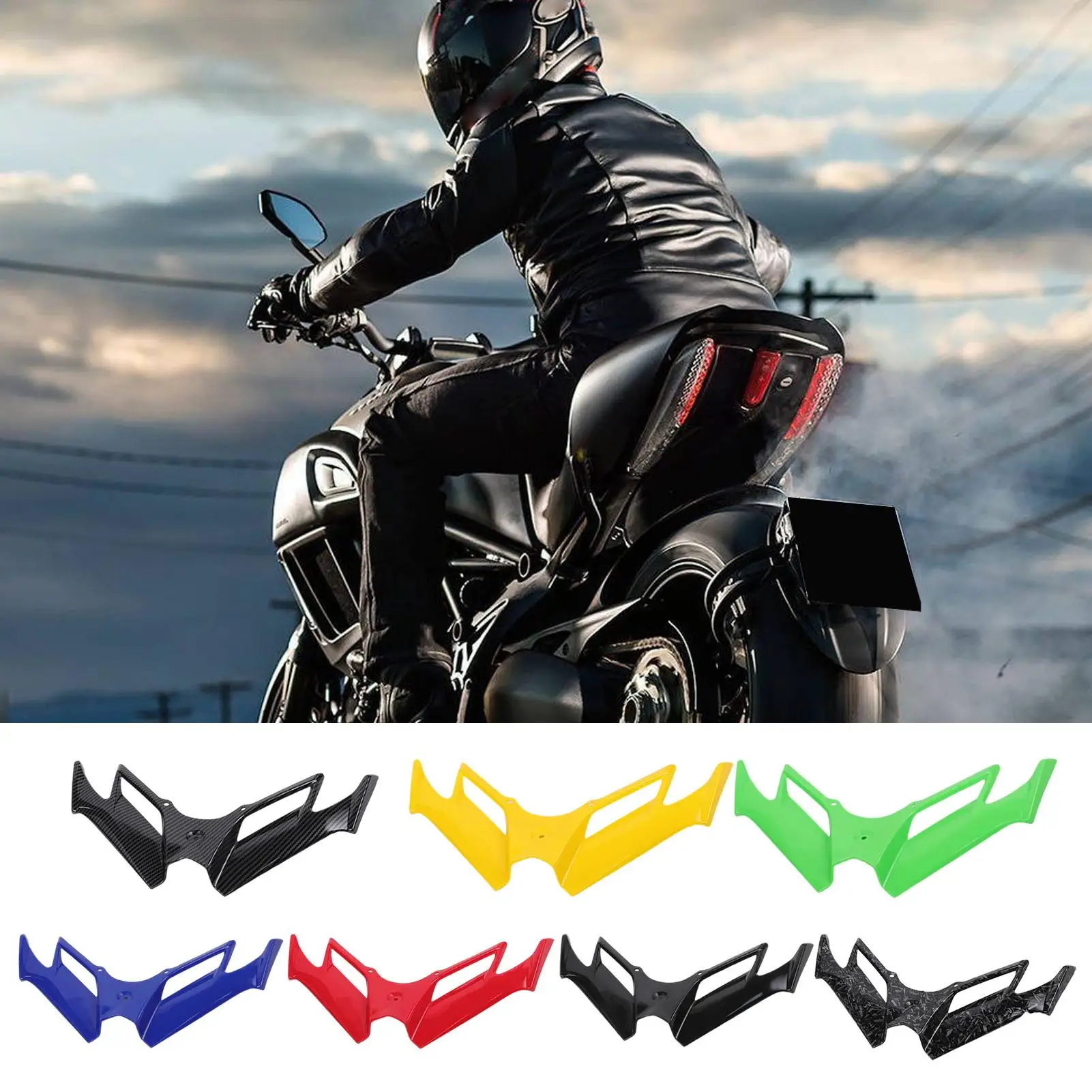 

Motorcycle Front Fairing Winglets Motorcycle Side Wind Wings Motorbike Shark Fin Fairing Bird Beak Trim for Modification