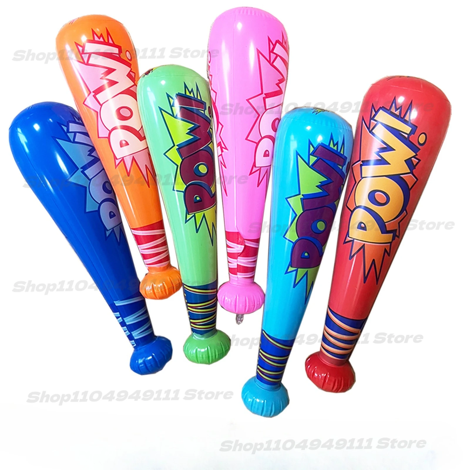 

1pc Pvc Inflatable Bat Birthday Party Favors Baseball Inflatable Bat Simulation Wooden Bat Wood Stick Balloon Party Props
