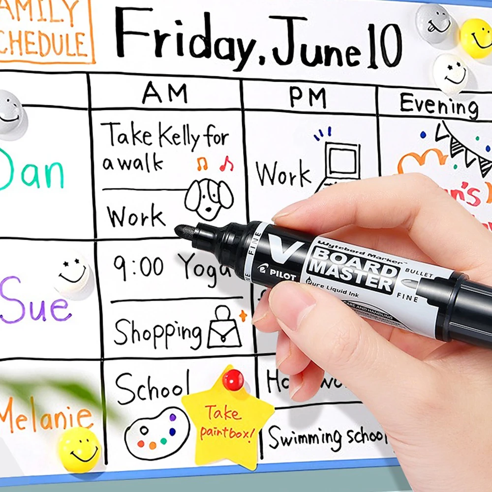 1pcs Japan Pilot Whiteboard Marker V Direct Liquid Large Capacity Ink Classroom WBMAVBM-M Replacement Ink Bag Office Supplies