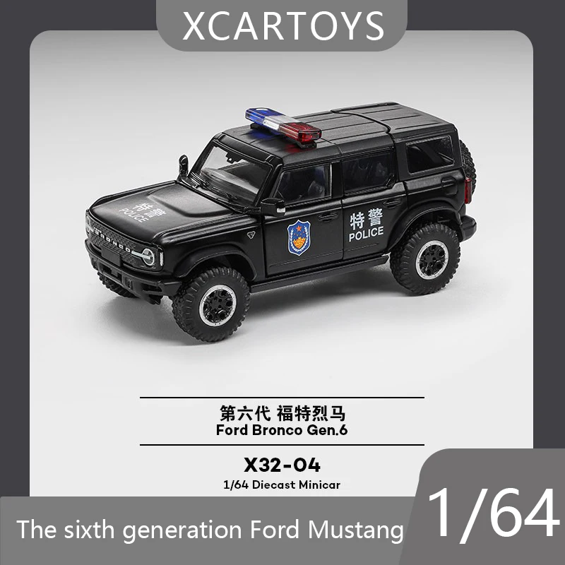 

XCARTOYS 1/64 Jeep Off road Ford LeMat Police Car Alloy Die Casting Car Model Collection Desktop Ornament Boy Gift