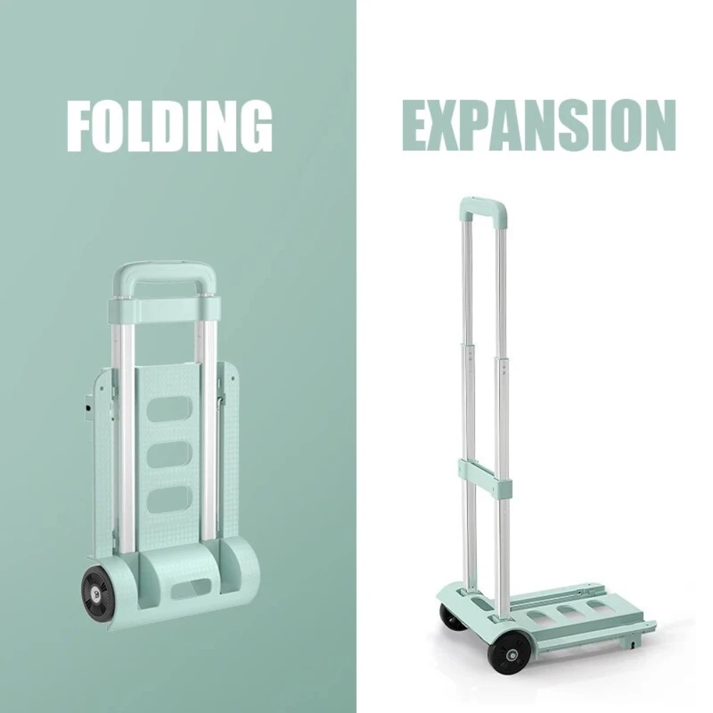 

Luggage Cart Portable Shopping Cart Household Folding Hand Trolley Lightweight Dolly Moving Trailers Sturdy Folding Hand Truck