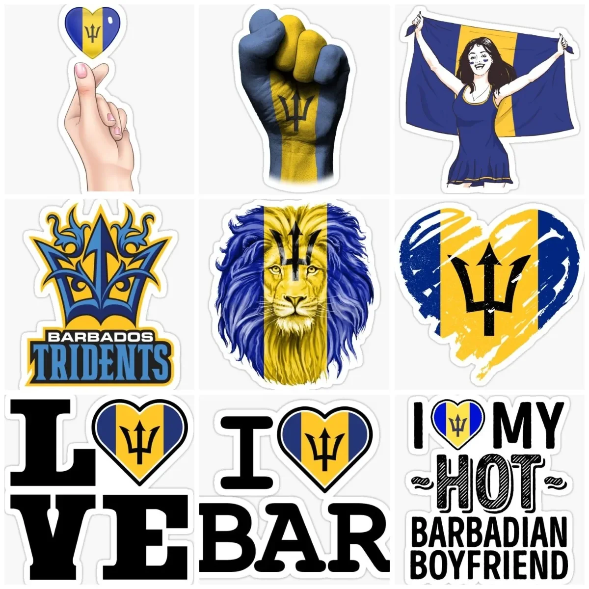 

BB Barbados Flag Map Creative Sticker Wall Room Accessories Car Window Truck Moto Bicycle Glass Van Door Helmet Camper PVC Decal