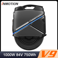 Newest INMOTION V9 Electric Unicycle 1000W Motor 84V 750Wh Battery 60mm Suspension With GPS Remote Locking LED Light EUC-Wheel