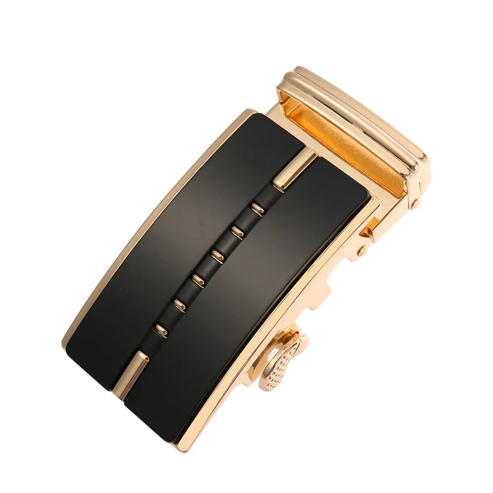 مشبك حزام أوتوماتيكي للرجال مصنوع من خليط معدني متين ومقاوم للخدش باللون الأسود وإبزيم فريد لحزام الأعمال #2