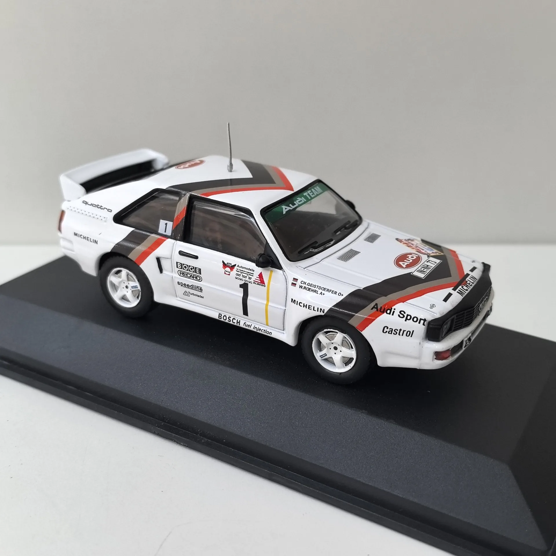 Diecast CMR 1/43 Scale AUDI SPORT Quattro 1984 #1 Audi Racing Alloy Car Model Collectible Toy Gift Souvenir Display Ornament