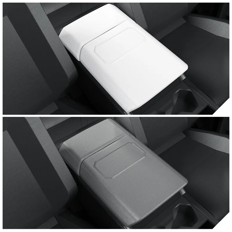 For Tesla Cybertruck 2024 Car Armrest Box Protective Cover TPE for CyberTruck Armrest Cover Set Full Fit Non-slip Cell Phone Mat