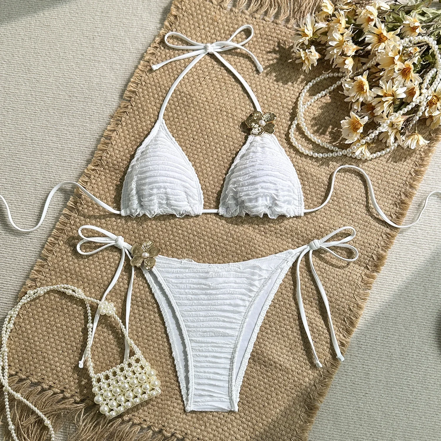 2026 Women's Sexy Straps Two-Piece Bikini Swimsuit Fashion Split Design Trendy Poolwear for Ladies Fashionable Swimming Suit