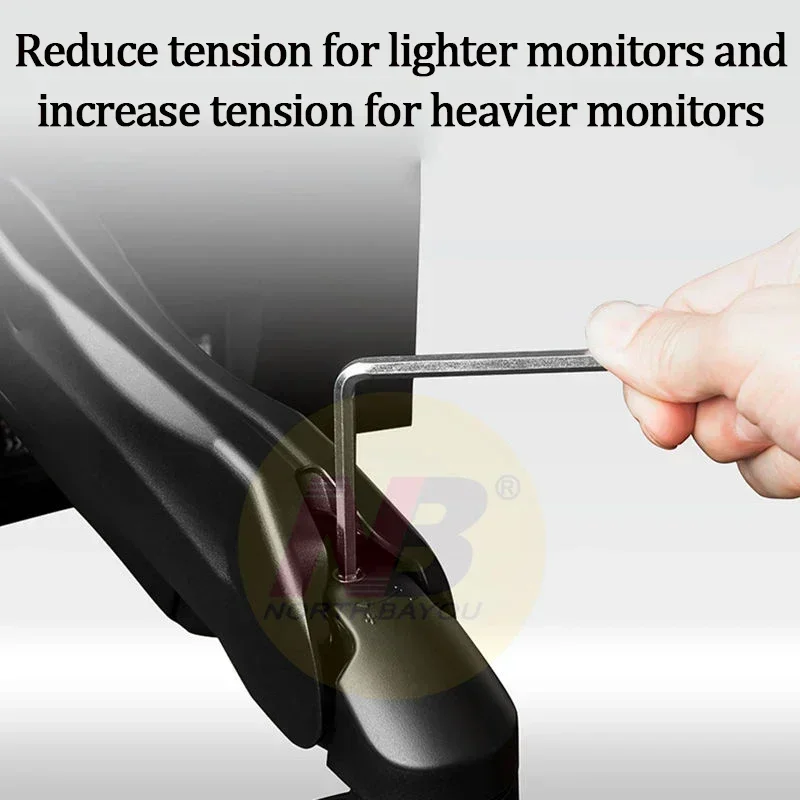 New! F80 Desktop Monitor Stand Desk Mount Full Motion Swivel Monitor Arm Gas Spring for 17''-27'' Monitor