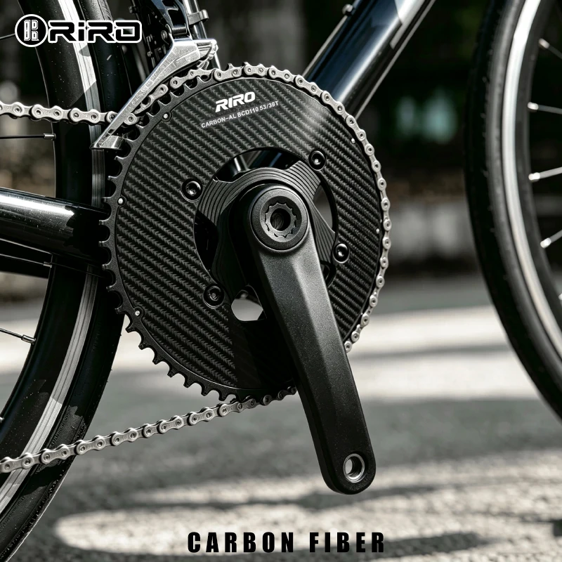 Plateau de pédalier en fibre de carbone RIRO 110BCD pour vélo de route ultraléger R7000/R8000/R9100/R8100/R7100/R9200