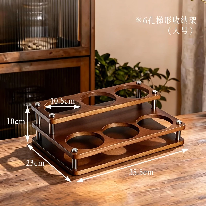 Log Style Multi Layer Storage Display Rack Kitchen Tea Grain Spice Jar Countertop Household Sorting Organizer Holder
