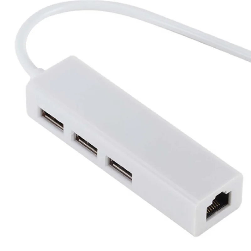 A48R-TYPEC к USB2.0 Концентратор сетевой карты 100GbE Lan Rj45 Сетевой адаптер Ethernet 3-портовый USB 2.0