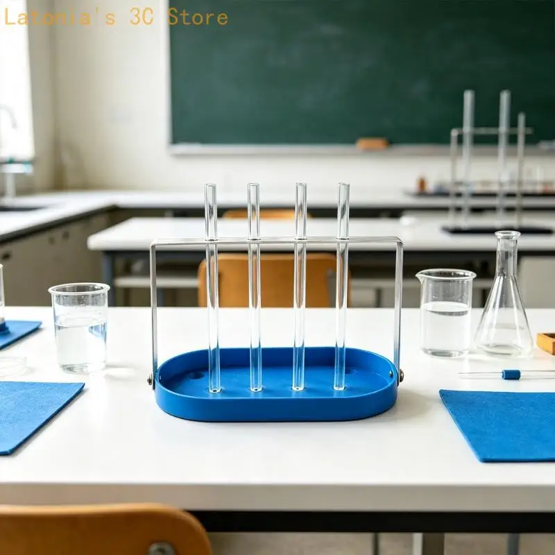 Physics Lab Capillary Action Comparison Apparatus with Transparent Glass Tubes for Student Observation Activities X3UB