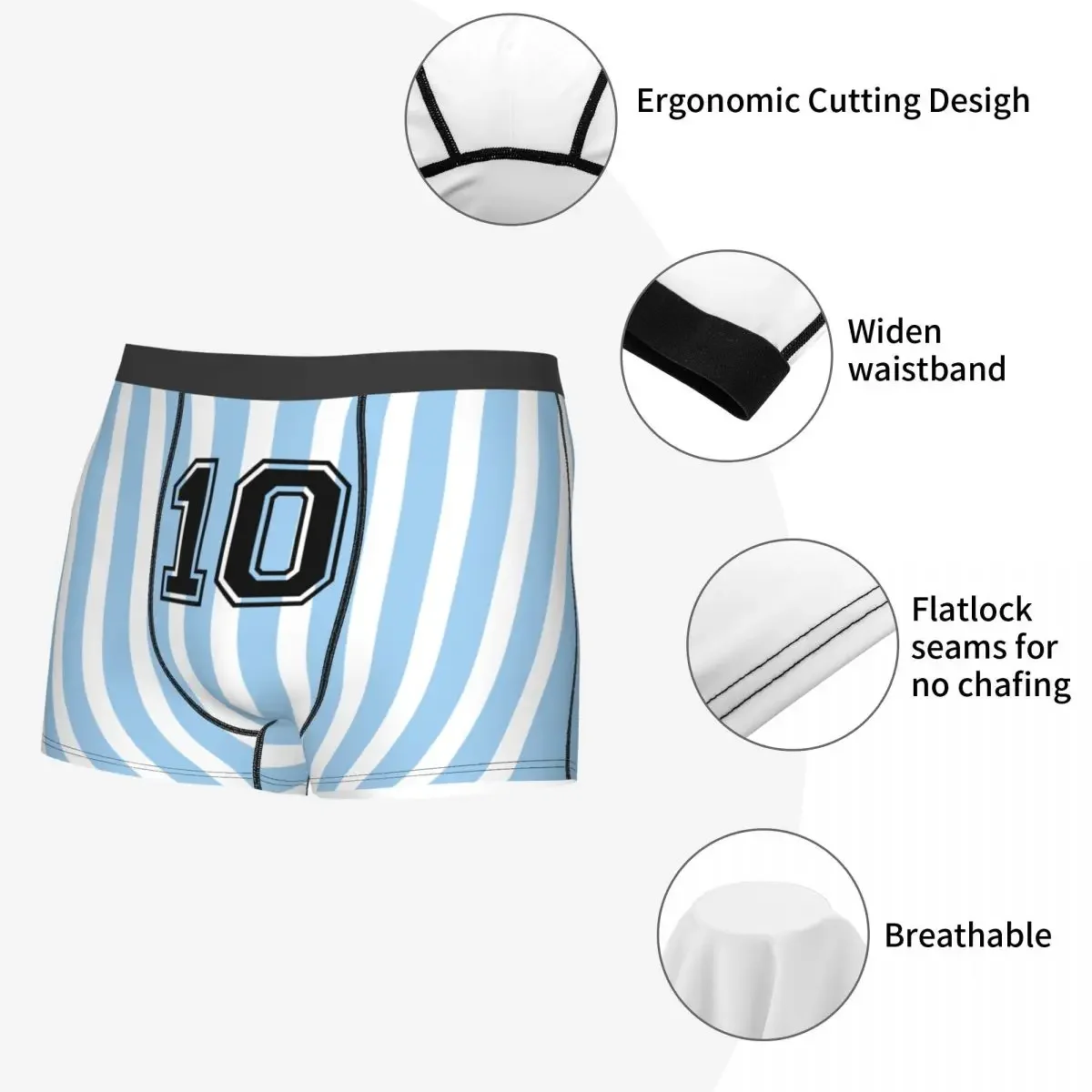 10 Ten Boxer Shorts For Homme 3D Printed Underwear Panties Briefs Stretch Underpants