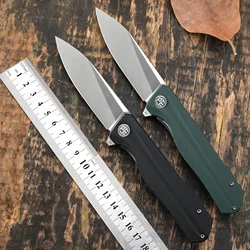 Versteinertes Fisch klappmesser d2 Stahl klinge g10 Griff Taschen messer Kugellager Outdoor Jagd Camping edc Werkzeug messer pf818