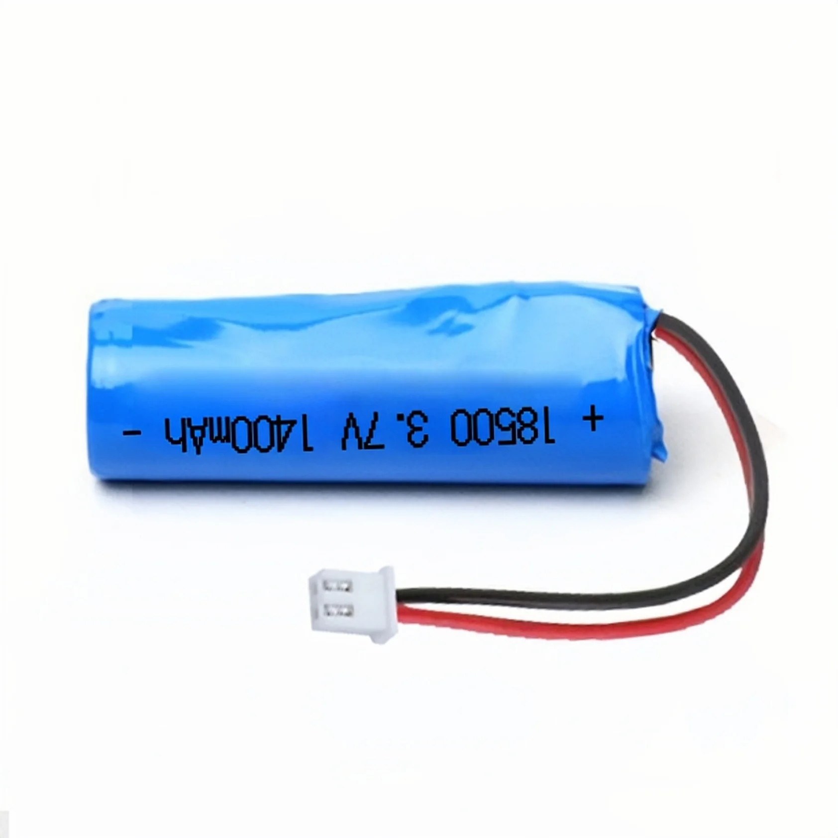 Bateria de lítio recarregável, 6 peças, 18500 3.7v 1400mah com fios de conector para lanterna, barbeador, espremedor, lâmpada de mesa, teclado, rádio