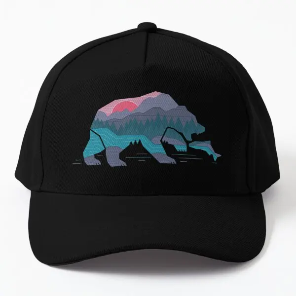 Bear Country  Baseball Cap Hat Casual Hip Hop Summer Czapka Fish Spring  Casquette Sport Women Bonnet  Black Printed Boys Sun