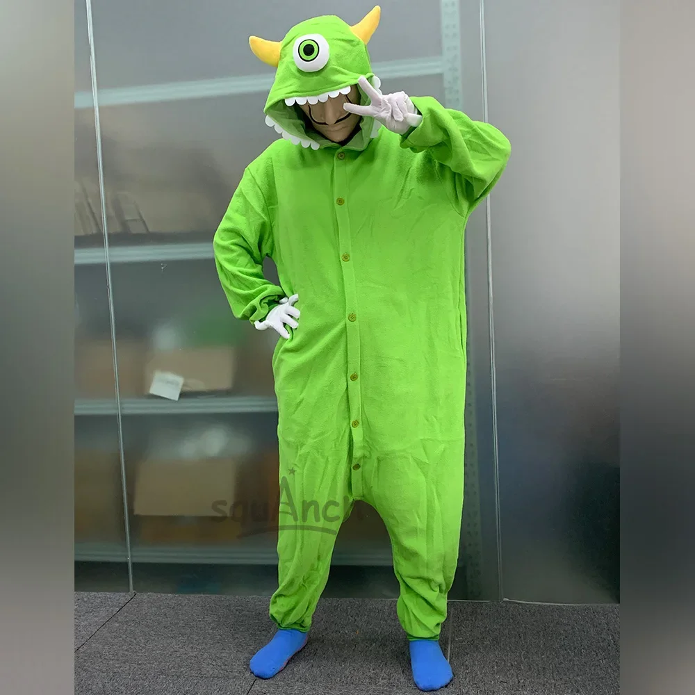 Onesies men's majd Női Cipzár, Béka Mikrofon vel gomb, Csodaszörny kigurumi Anime sleepwear