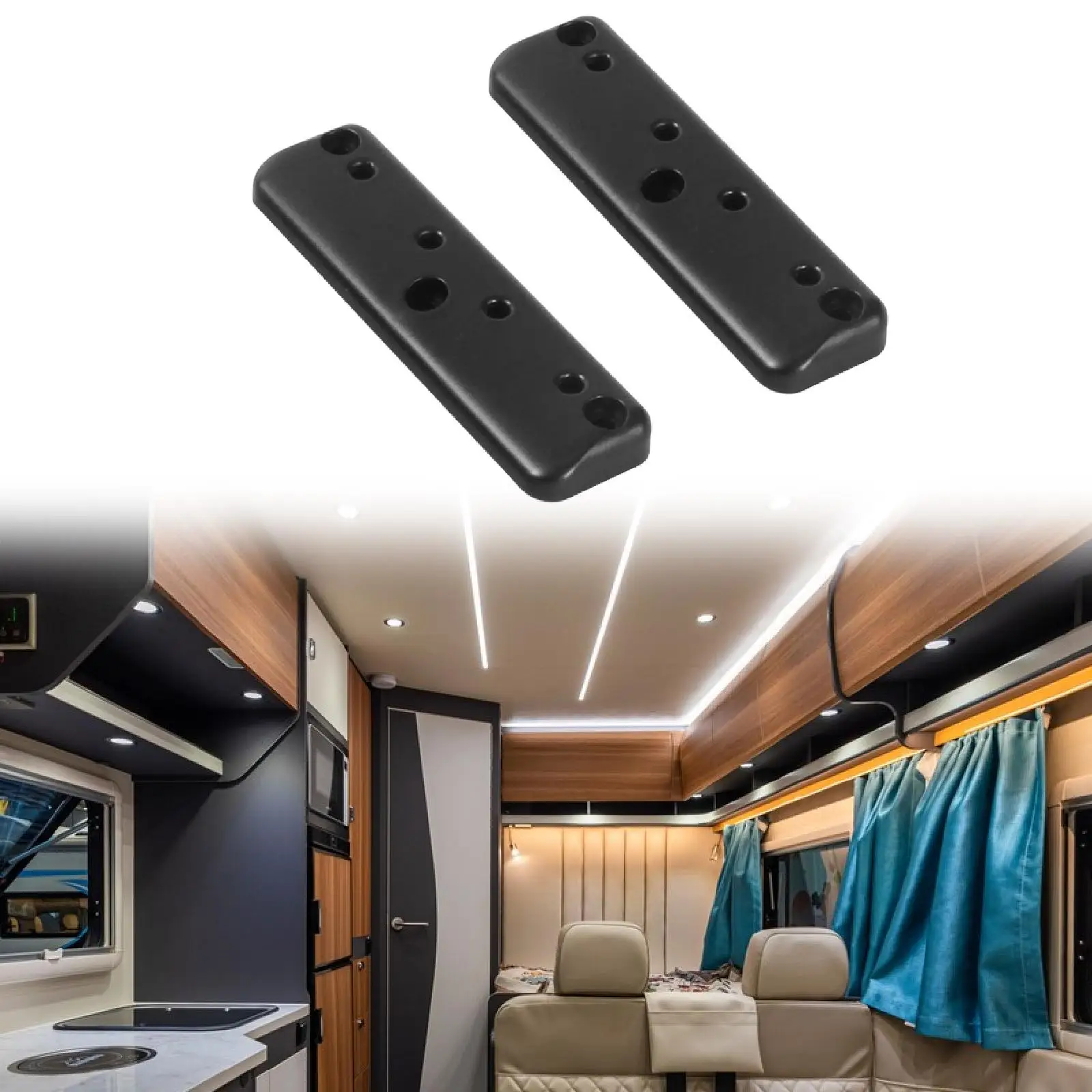 

2 Pieces RV Accessories Mounting Brackets Safety Accessory Mount Base for