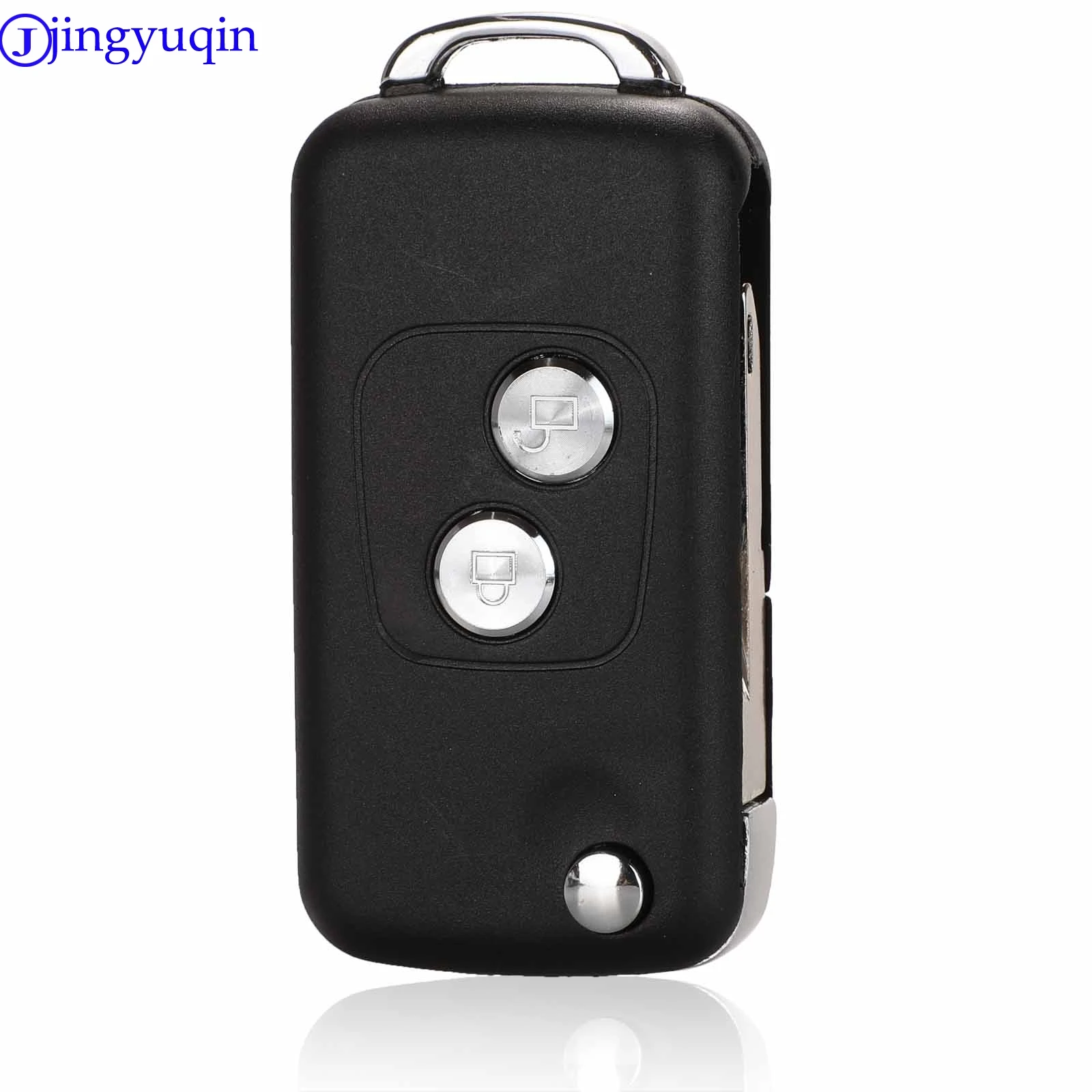 jingyuqin 10ps 2 Buttons Modified Flip Car Key Case Blank Shell For Citroen C1 C2 C3 Xsara Picasso For Peugeot 206 306 307 406