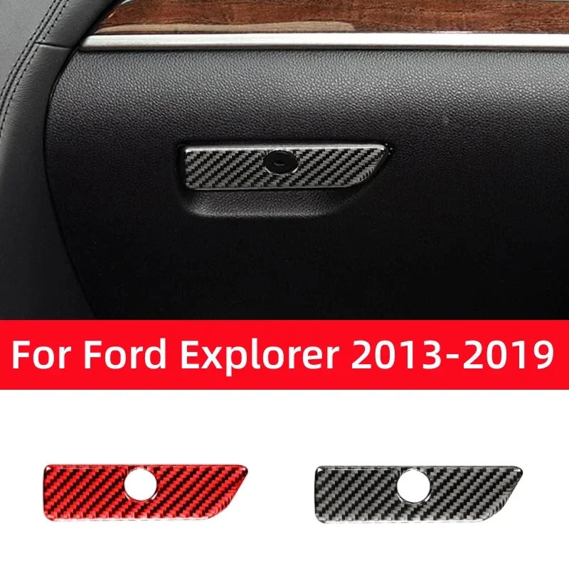 Carbon Fiber for Ford Explorer 2013-2019 Car Accessories Interior Car Storage Box Handle Switch Decoration Cover Sticker Decal