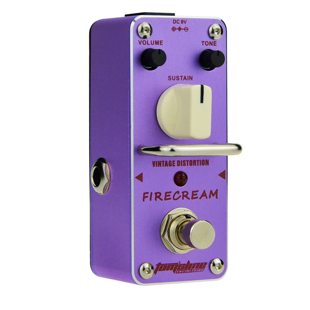 Aroma AFM-3 FIRECREAM Vintage Distortion Pedal Mini Analogue Electric Guitar Effect Pedal True Bypass Guitar Parts & Accessories