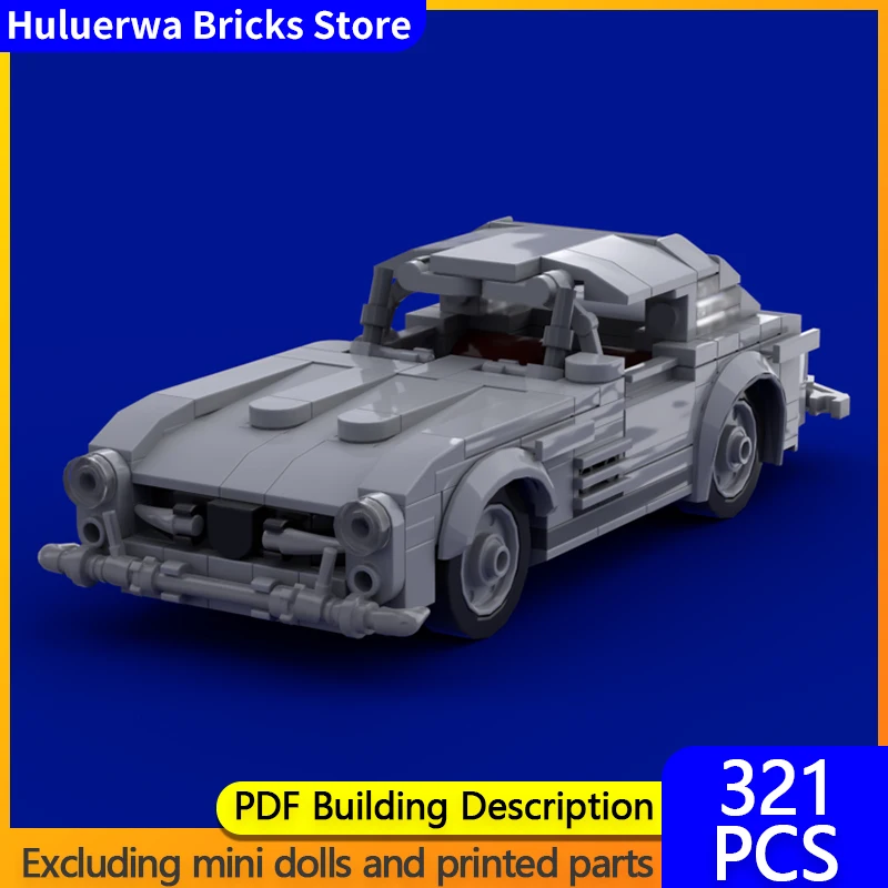 

Модель городской автомобиль MOC, строительные кирпичи W198, верхний уровень, спортивный автомобиль, модульная технология, детские праздничные подарки, сборка игрушек, костюм