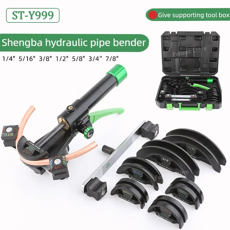 NEW Manual Hydraulic Copper Pipe Bending Machine DSZH ST-Y999 Air Conditioning Pipe Bending Tool 6-22mm Combination Pipe Bender